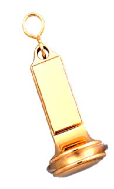 Hotel Schlüsselanhänger "TURIN Messing massiv 8049" - Maße: 85 x 23 mm